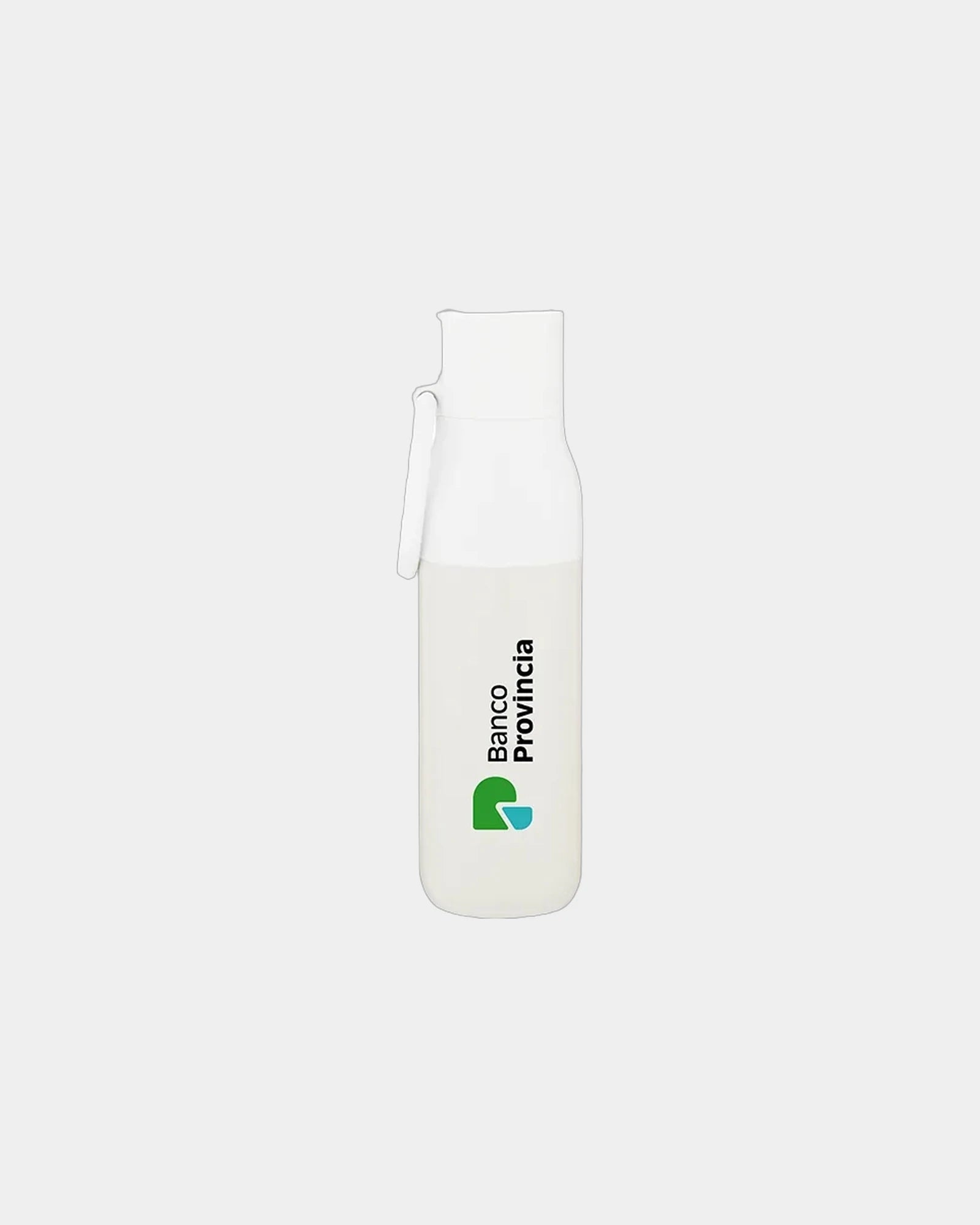Custom insulated LARQ Flip Top 17-oz bottle with straw - White